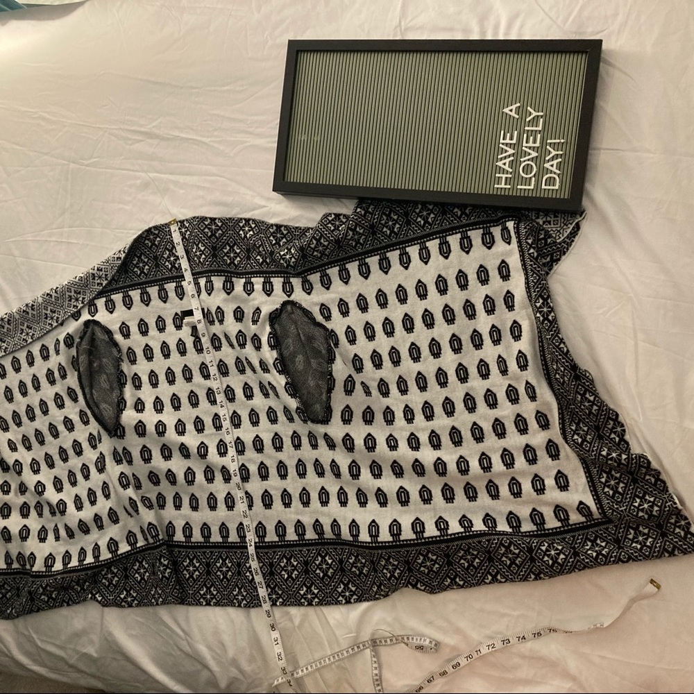 Asymmetrical Rectangle Open Cardigan Sweater - image 2